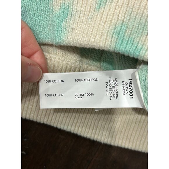 Black Tape NWT Tie Dye Sweater Vanilla Turquoise Purple Size Small - Picture 7 of 10